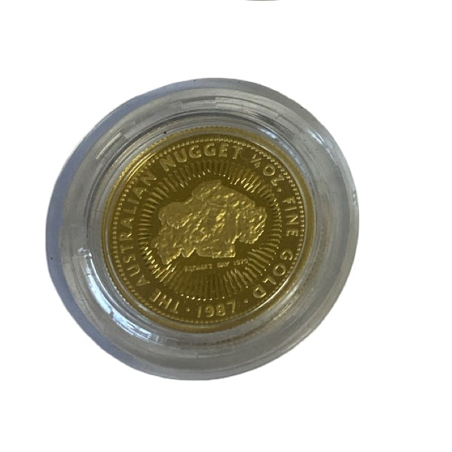 1989 Perth Mint Proof Nugget Gold Coin 1/4oz $25